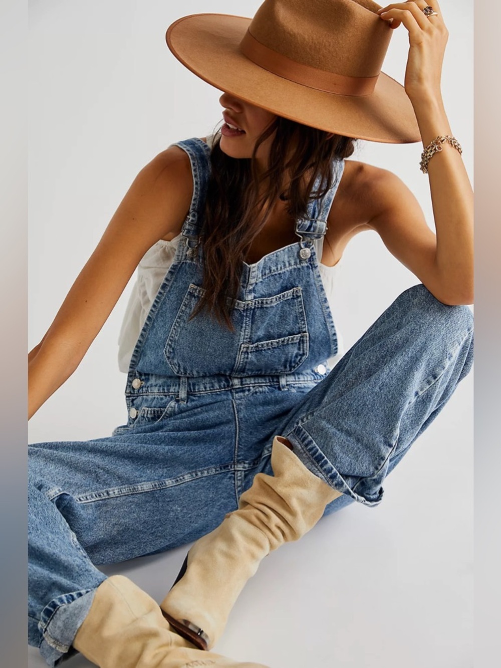 Free People We The Free Ziggy Denim Overalls - Picture 8 of 8